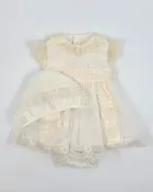 Alessa Off-White Short Dress