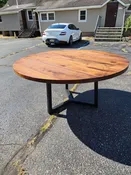 Round American Black Walnut Dining Table
