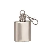 1 oz. Stainless Steel Flask Keychain