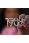 1908 Pearl & Color Stone Lapel Pin
