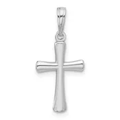 10K White Gold Cross