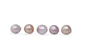 5 pearl set of mauve Japan Kasumi pearls