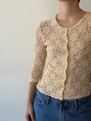 Anne Fontaine corded lace cardigan
