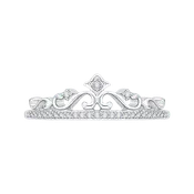 10K White Gold Diamond Tiara Ring with .10 Carats in Weight