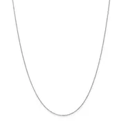 14K Gold 0.8 mm Diamond-Cut Cable Chain Necklace