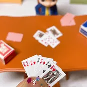 1:12 Dollhouse Miniature Playing Cards & Poker Box Set with Tiny Designs
