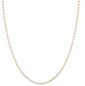 14k Rose Gold Paperclip Chain 18"