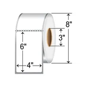 4x6 TT Label Perforated 3" Core - GF4X6TTP