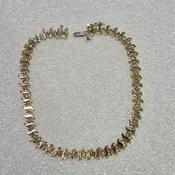 10kt "S" Link Diamond Tennis Bracelet w/2.5ctw of C3 Champagne Color Diamonds