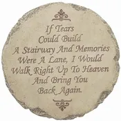 Inspirational Stepping Stones with a stand and bow