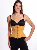 Beige Cotton Hourglass Curve Standard Underbust Corset : CS-426