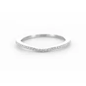 0.13ct Round Diamond Band Ring - 950 Platinum