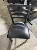Black Break Room Chairs – 31" Metal with Cushioned Seats