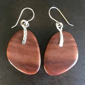 High Desert Brown Quartzite Petals Earrings – Handcut Stones