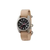Bertucci A-1S Super Field Men's Black Dial Defender Khaki Nylon Band Analog Japanese Quartz Watch - 10601