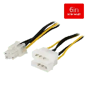 18AWG Dual LP4 to 6-Pin PCI-E Video Power Adapter Cable, 2LP4PCIE6-6