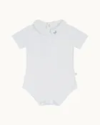 Airplane Embroidered Collar Onesie