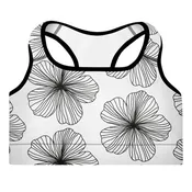 NEW*スポーツブラ ブラック　Sports bra Hibiscus black