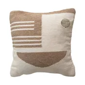 20" Sq Cotton Pillow, Neutral