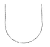 14K White Gold Shy Creation Diamond Tennis Necklace, 3.96 ct G/H SI