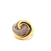 Champagne Swirling Diamond Ring