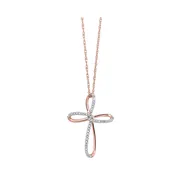 10KT ROSE GOLD DIAMOND (1/10 CTW) PENDANT