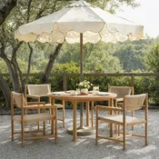 Ella 5-Piece Round Outdoor Dining Set | Rope & Acacia Wood