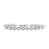 Aimee 5x3mm Oval CZ Silver Tennis Bracelet | 7.25in
