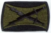106th Signal Brigade Subdued Embroidered Shoulder Patch