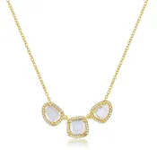 3 Diamond Slice Necklace