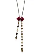 18K Ruby Hearts and Diamond Necklace