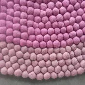 Berry Blush Felt Ball Rug