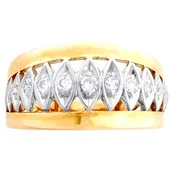 #16682 Two-Tone Diamond Ring
