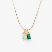 Ada Two Birthstone Necklace