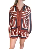 Alora Top Rust Brown