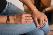 14K White Gold Stackable Diamond Bangle