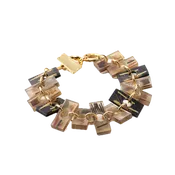 Abstract Tortoise Shell Bracelet and Earring