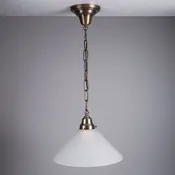 12" Frosted Glass Cone Chain Pendant — Yankee Barn Lighting