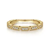 14K Y Gold 0.15ctw G-H/SI2 Diamond Bar Ring
