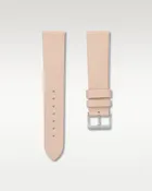 Beige Italian Saffiano Leather Watch Strap 20mm