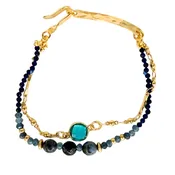 Avnei September Bracelet Sapphire/Sodalite on Gold