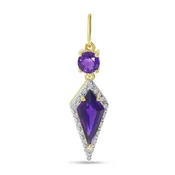 Amethyst and Diamond Kite Shaped Pendant — Creative Jewelers
