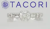 0.57 ct TACORI HT2222 Round Diamond Hand Engraved Platinum Engagement Ring GIA
