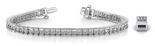 7-Inch Classic Diamond Box Tennis Bracelet 2.44 Carat Total Weight