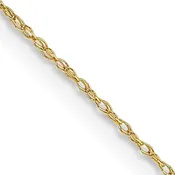 18in Yellow Gold Cable Rope Necklace