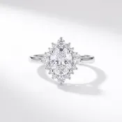 Oval Halo Engagement Ring