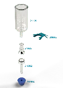 13mm Glass Microanalysis Holder, 13/100 ml, KG 13 AA (For use with 25mm membranes)