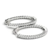 2 Prong 1 Inch Oval Hoop 1.26Ct