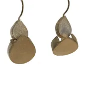 Drop Earrings Silver and Soldered Gold