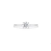 14 Karat White Gold Brilliant Cut Solitaire Diamond Ring